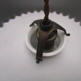Old white opaline pendant light