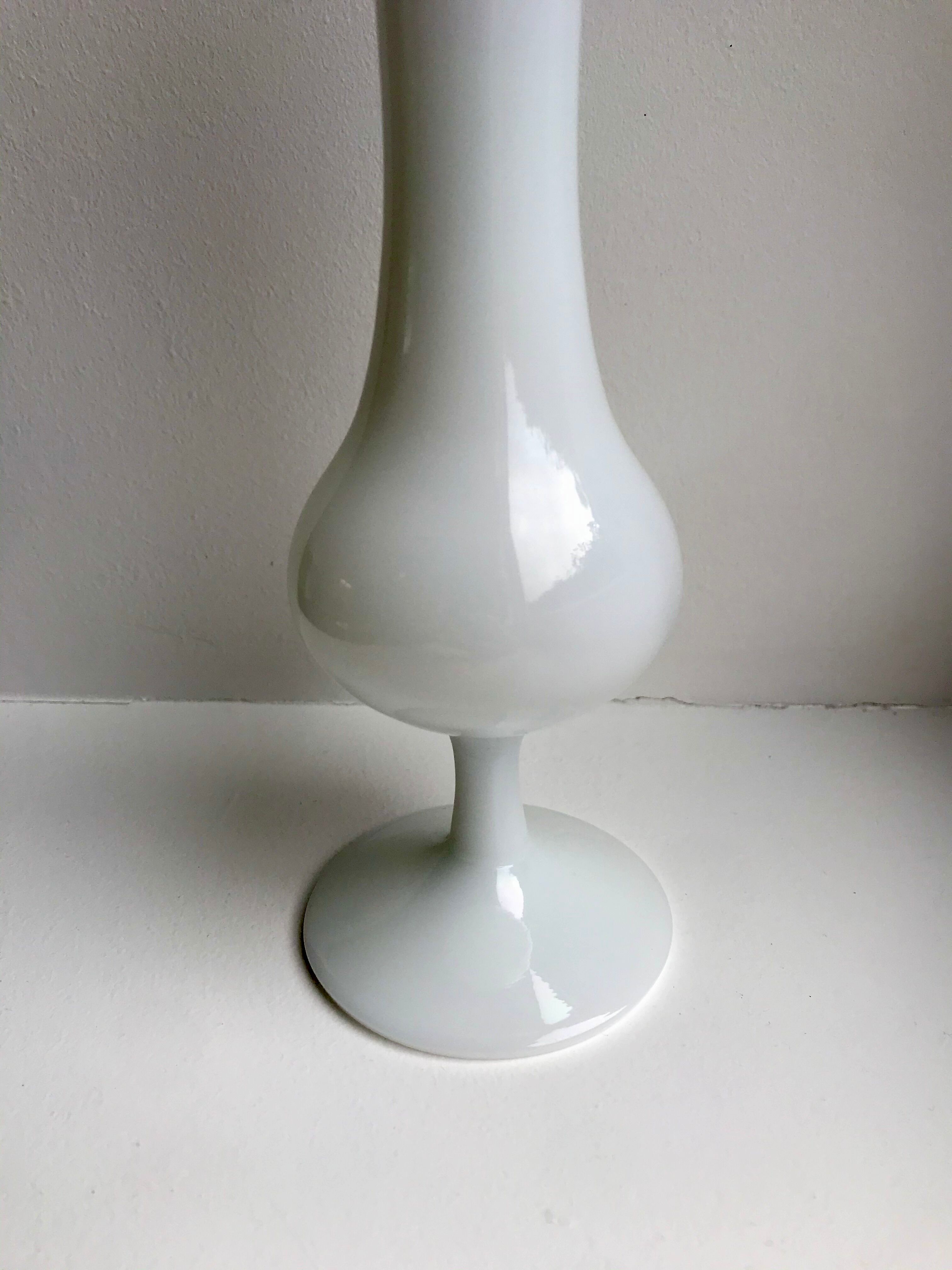 White opaline vase 50s-60s