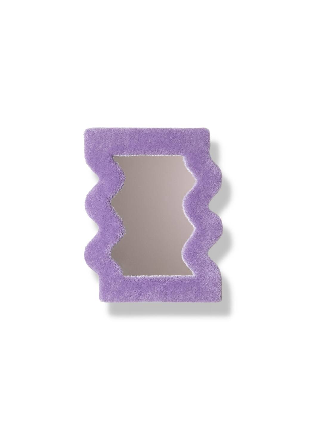 Small lilac wavy mirror