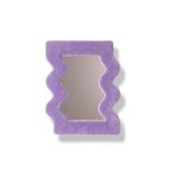 Small lilac wavy mirror
