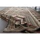 1970s Vintage Turkish Oushak Handmade Wool Cotton Brown Area Rug 85x317