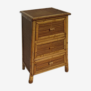 Rattan bedside table