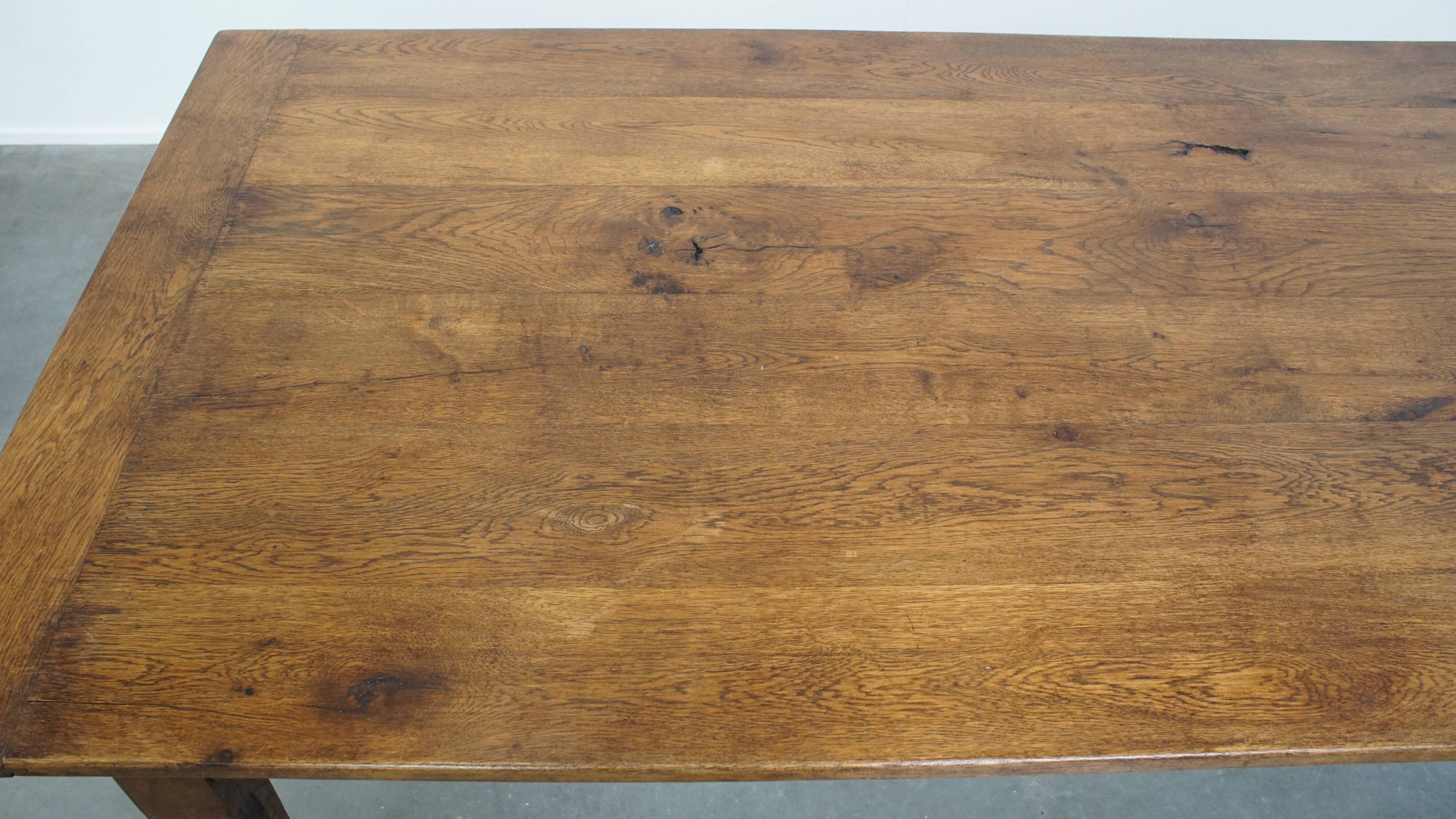 Antique French Oak Dining Table for 6 to 8 People