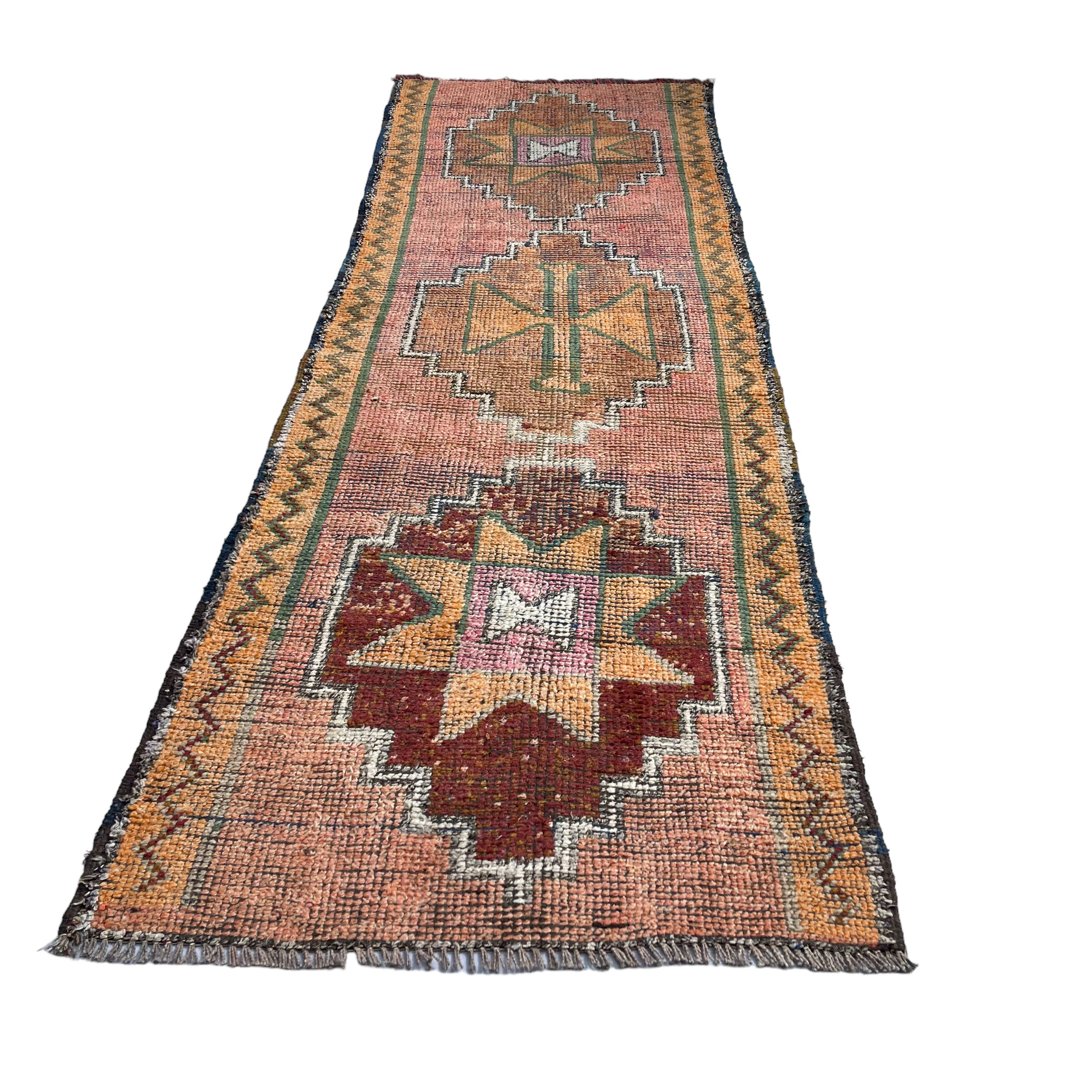 Vintage kurdish herki runner  290 x 95 cm