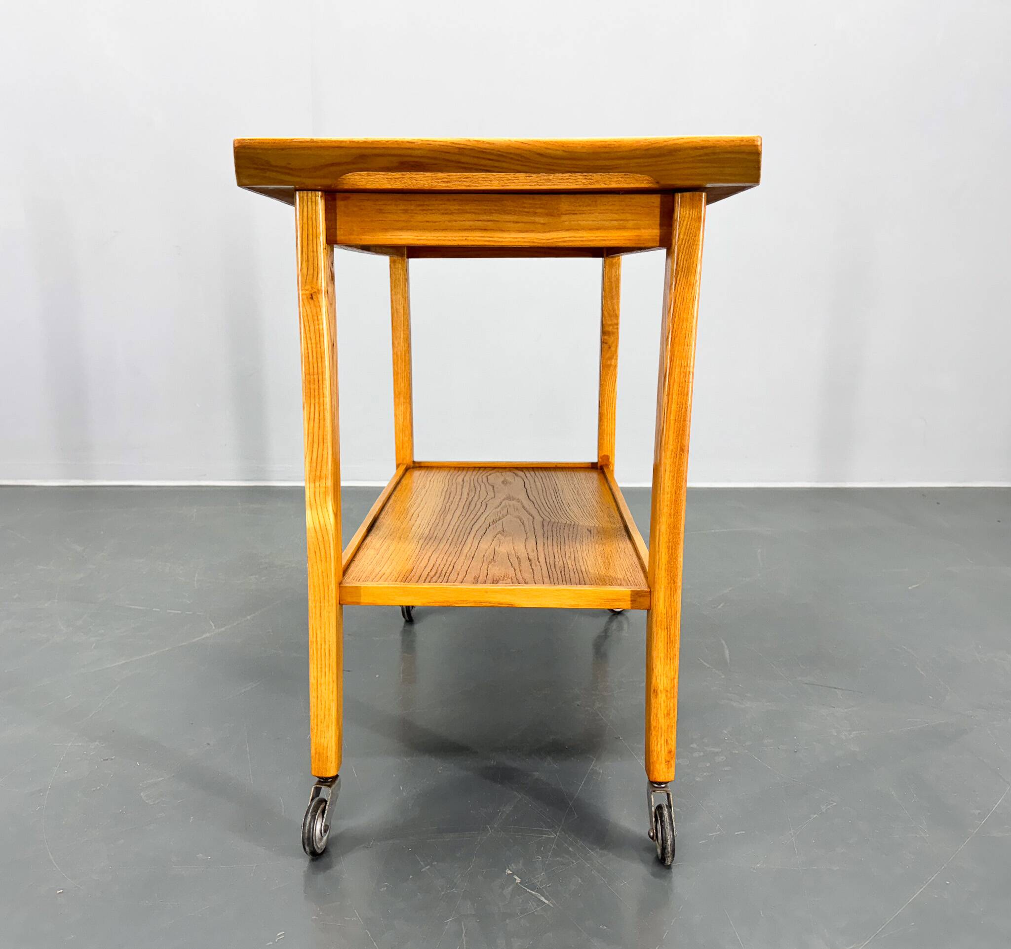 Vintage Wood and Plywood Serving Cart, 1970's