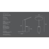 Reflect table lamp in chrome metal, contemporary work.