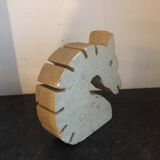 Enzo Mari travertine horse for Fratelli Mannelli 1970