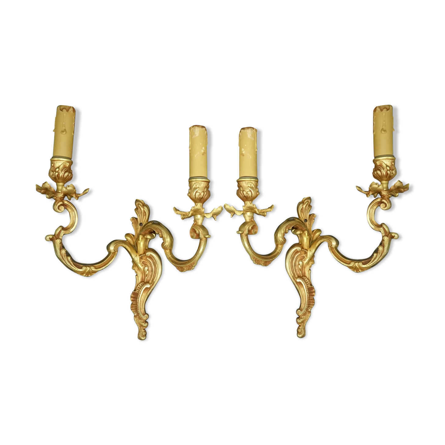 Paire d'appliques, style Louis XV Lucien Gau, Paris