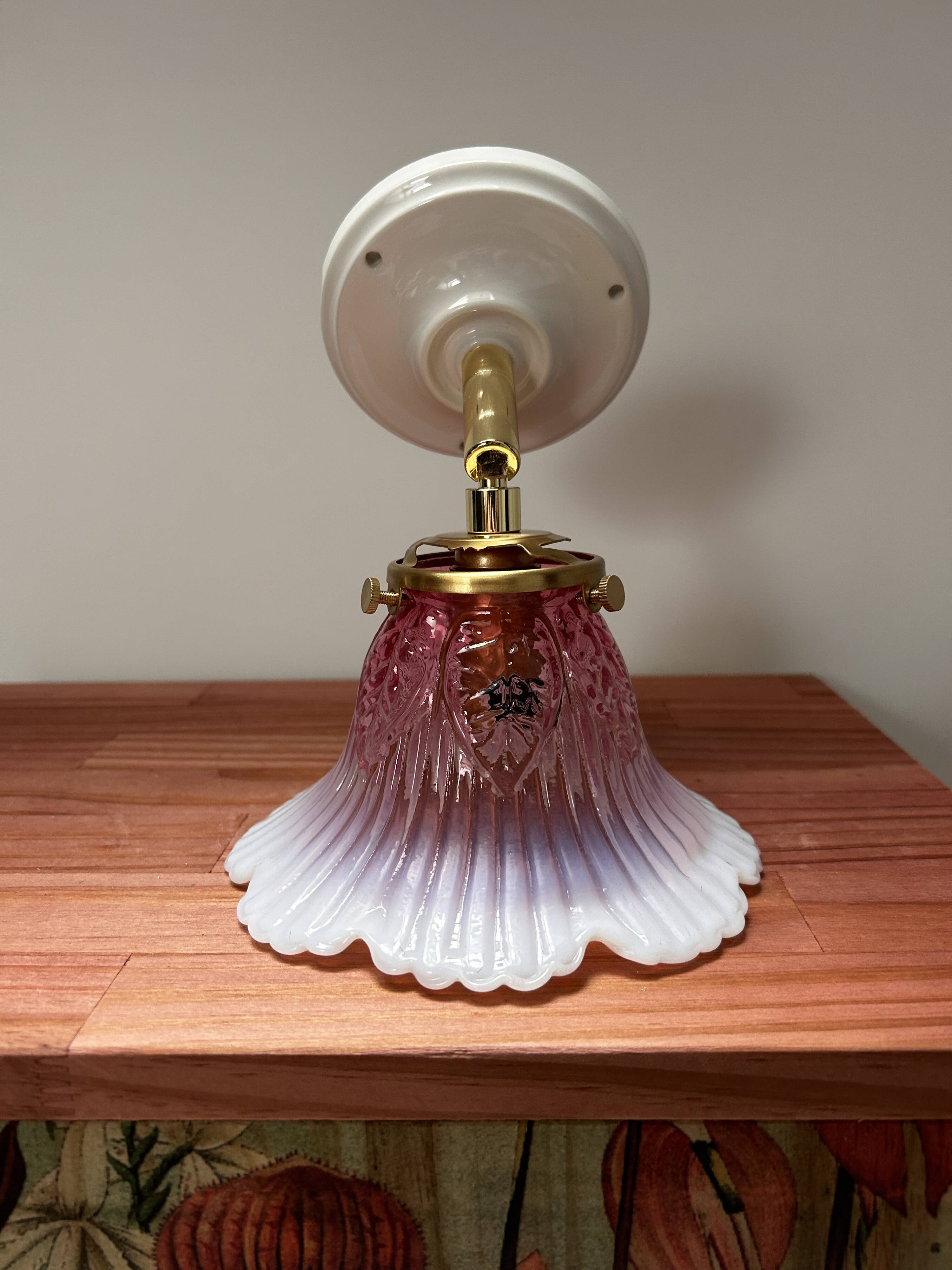 Pink Art Deco wall light