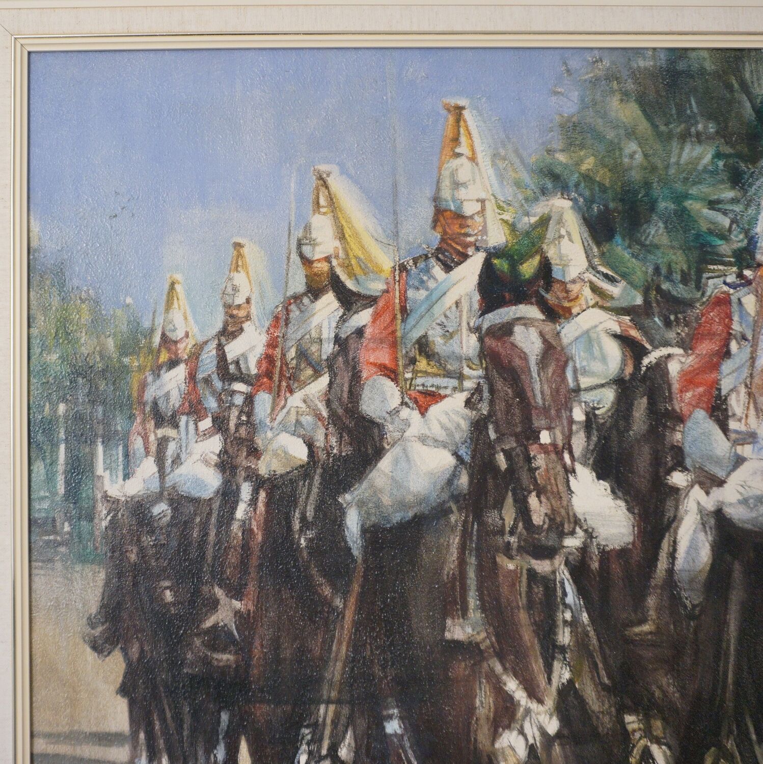 Oil on canvas painting by Eric Mason Up the Mall 1970