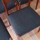 4 vintage Scandinavian chairs in teak and blue fabric - Model 26 by Henning Kjærnulf