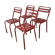 Set of 4 chairs bistro Tolix T2 industrial steel