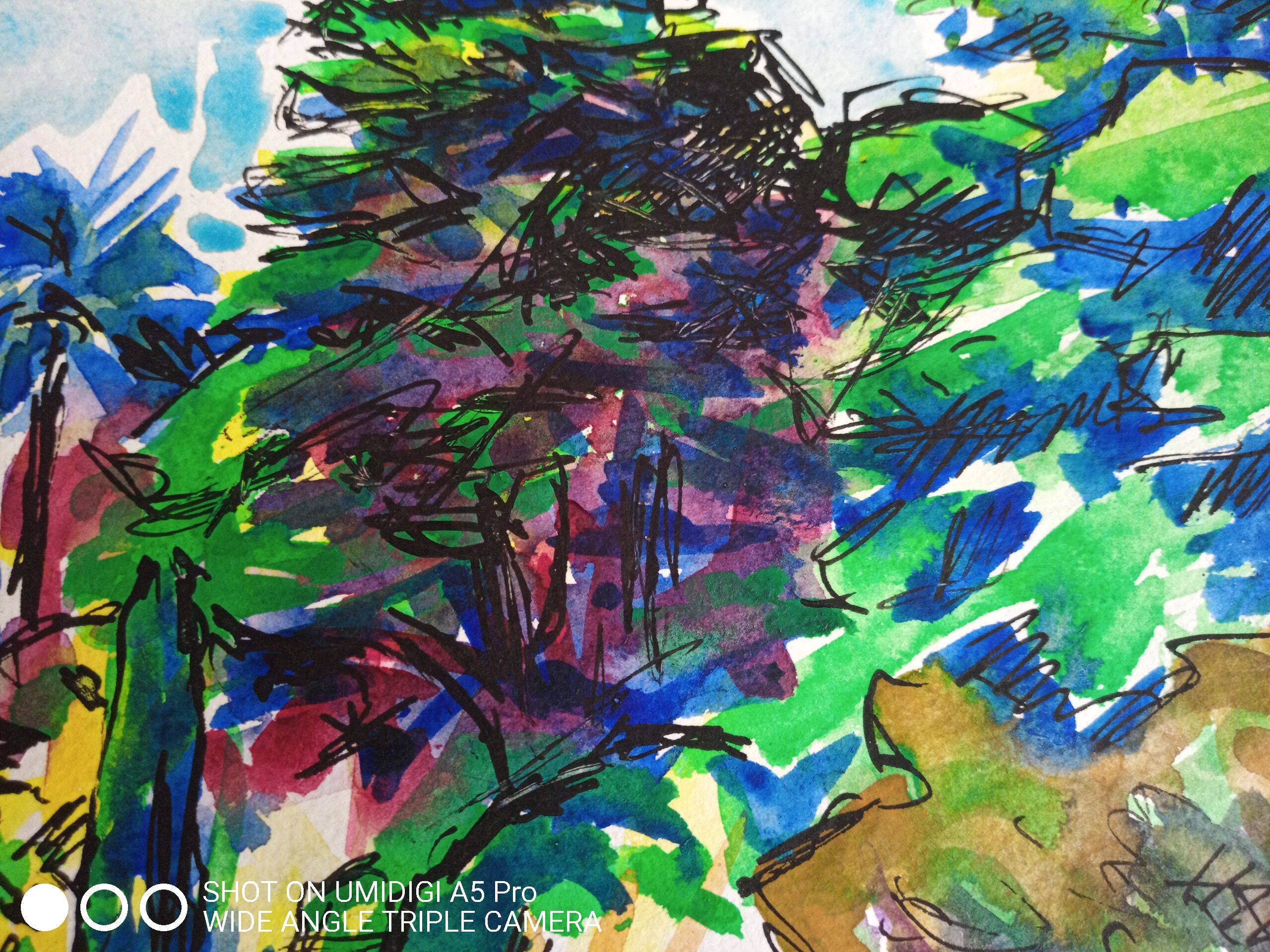 Pierre Lacroux (1909-1993) Gouache on paper 24 x 32 cm - Cap-Ferrat 323