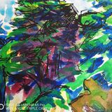 Pierre Lacroux (1909-1993) Gouache on paper 24 x 32 cm - Cap-Ferrat 323