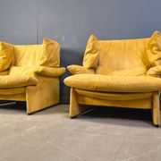 Porto Venere sofas by Vico Magistretti for Cassina, 1980s