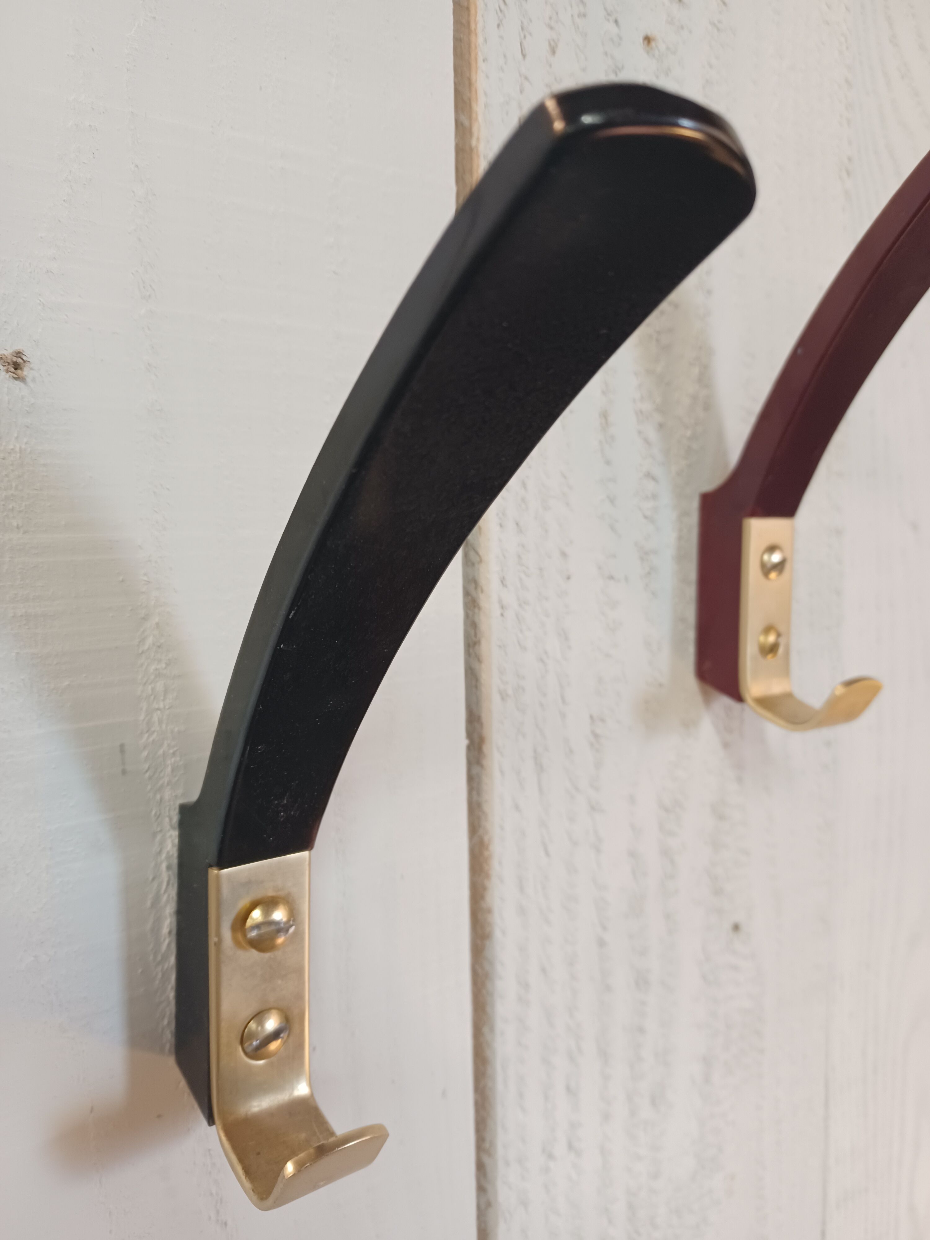 10 hooks, KM Austria, bakelite and brass