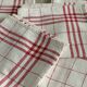 5 antique red and white checked tea towels