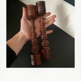 Scandinavian candle holder duo