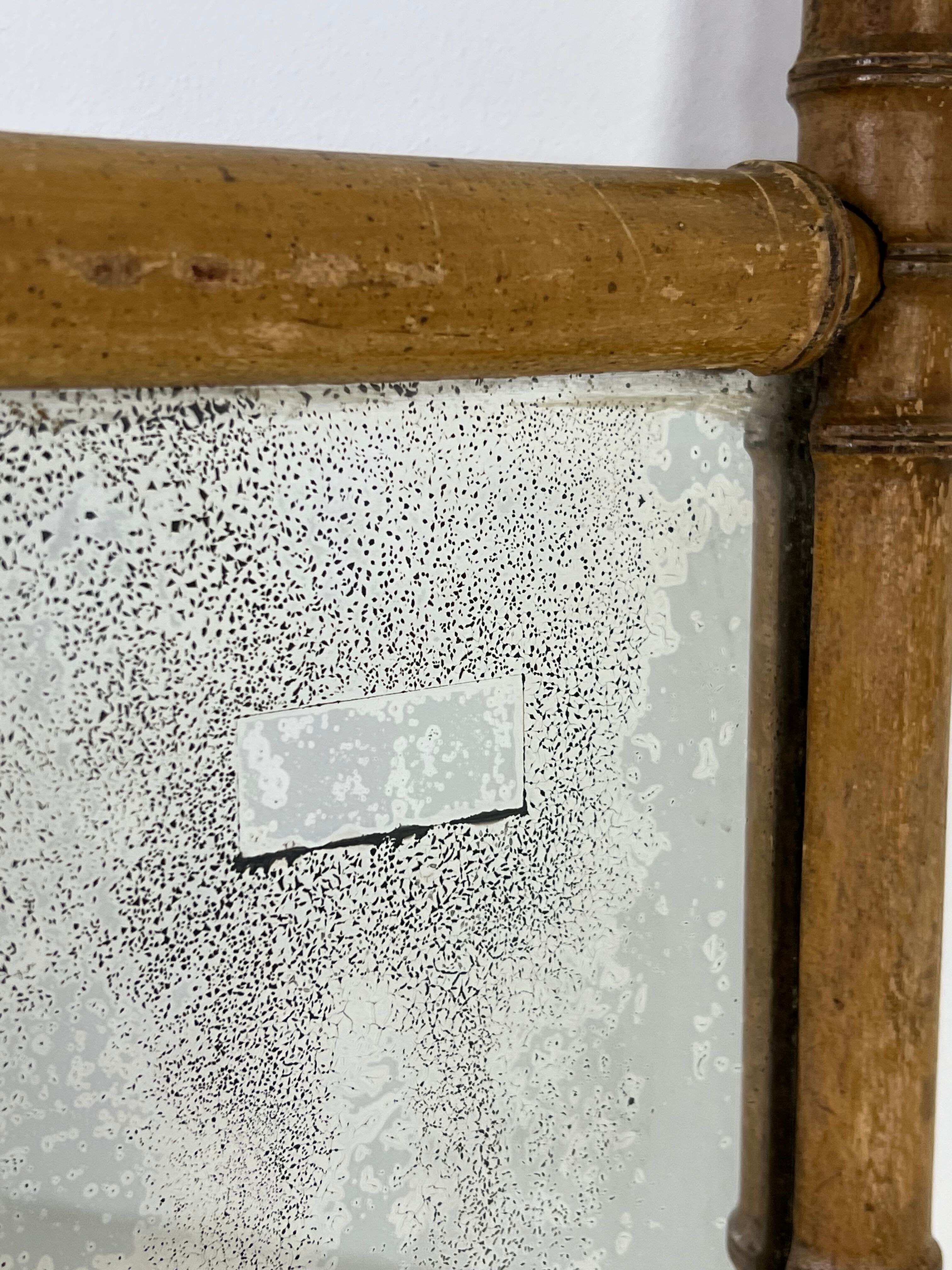 Faux bamboo mirror antique