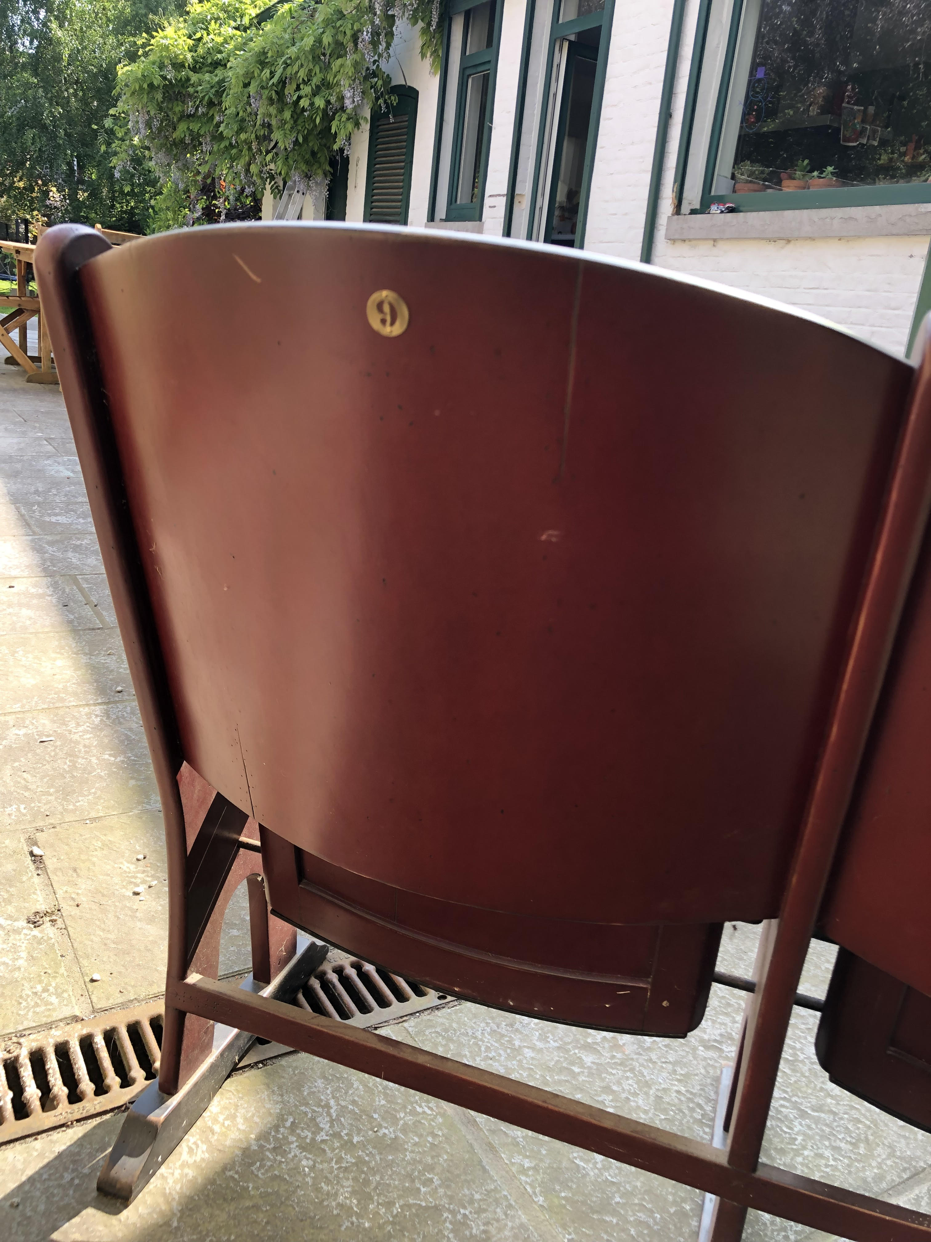 Folding seat two folding chairs from an old theatre