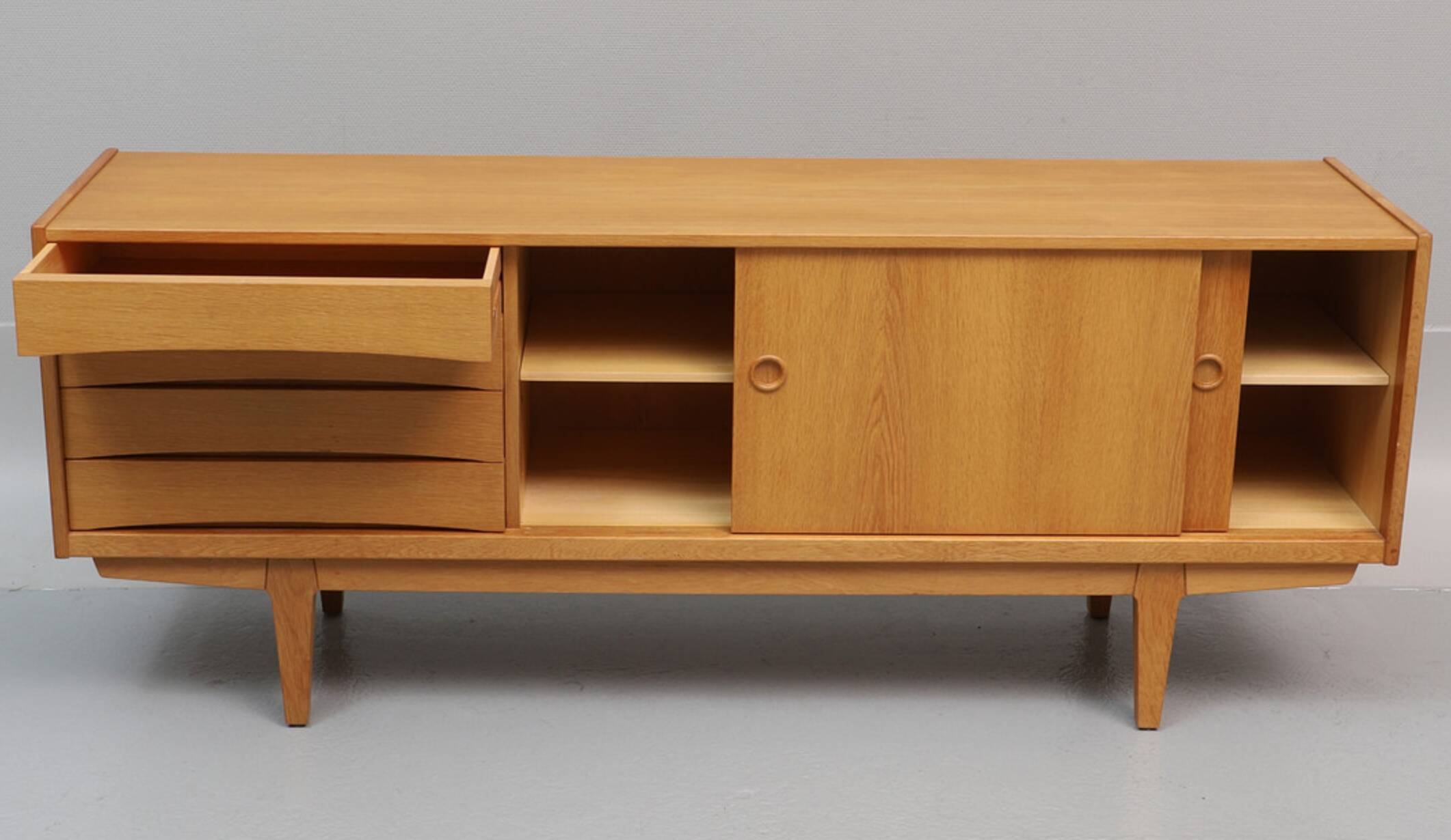Scandinavian wooden sideboard by Erik Wortz