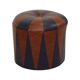 Round Vintage Pouf Purple Bordeaux Two-tone Skai Sixties