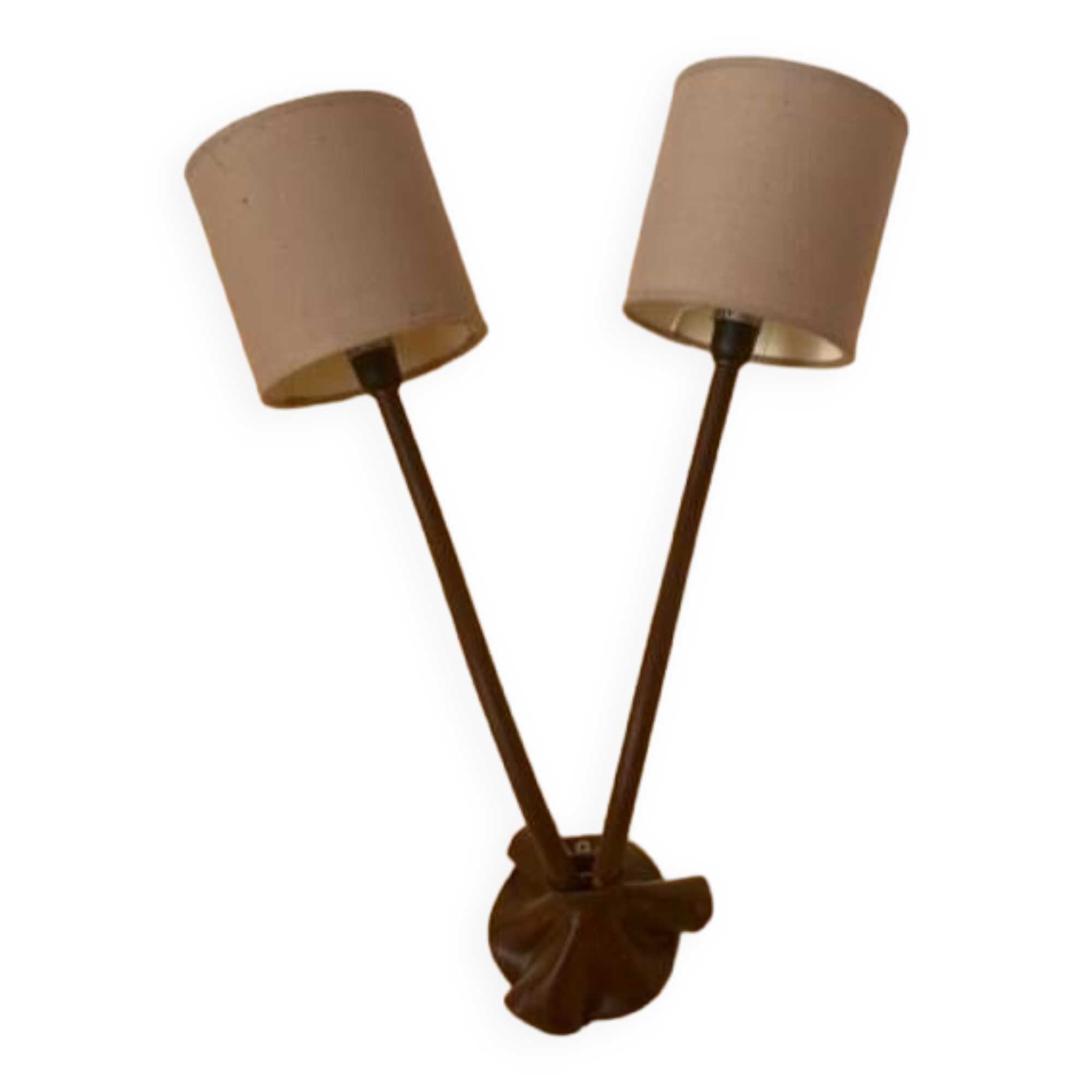 Double wrought iron wall light “Pescatore”