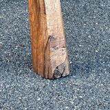 French brutalist tripod stool