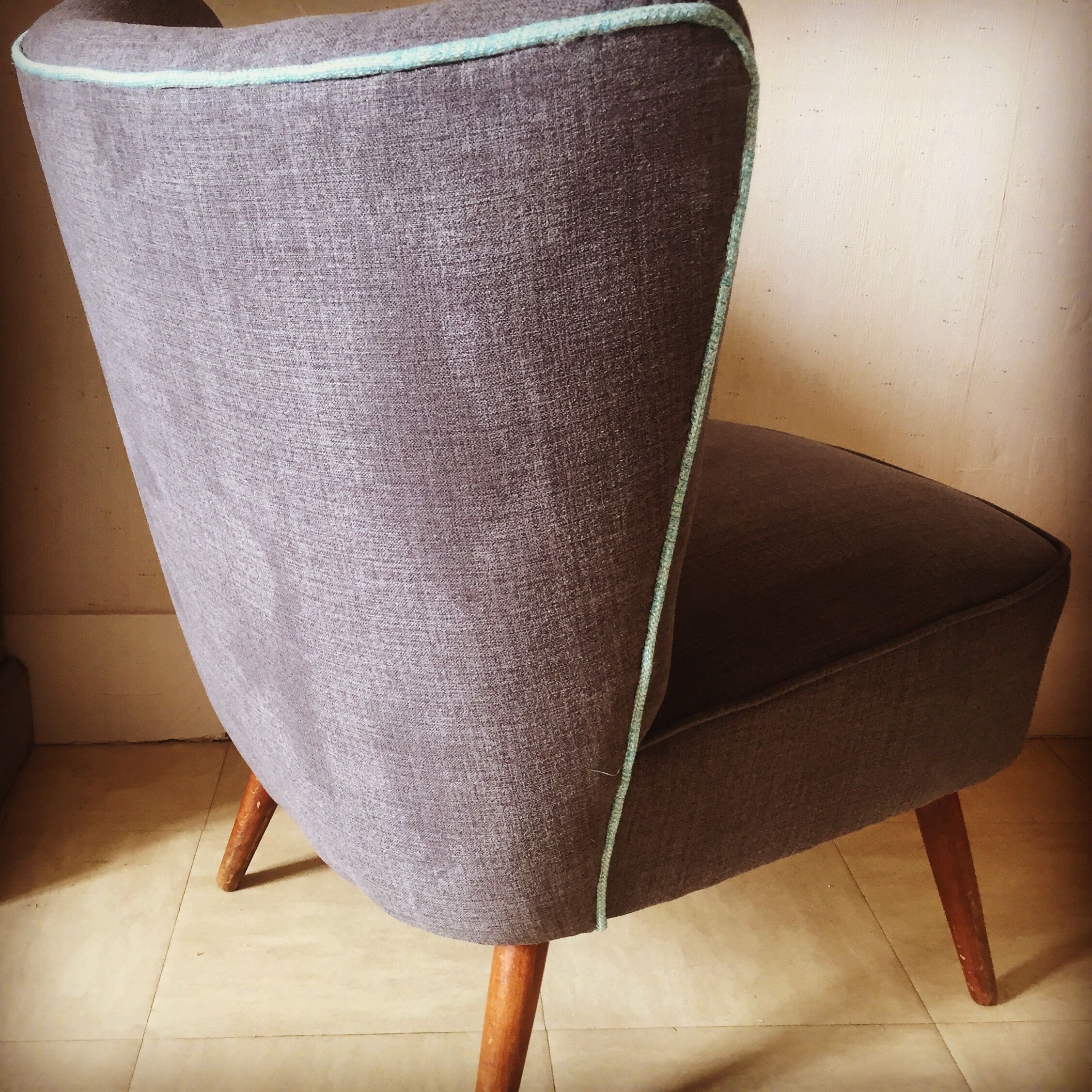 Grey cocktail armchair