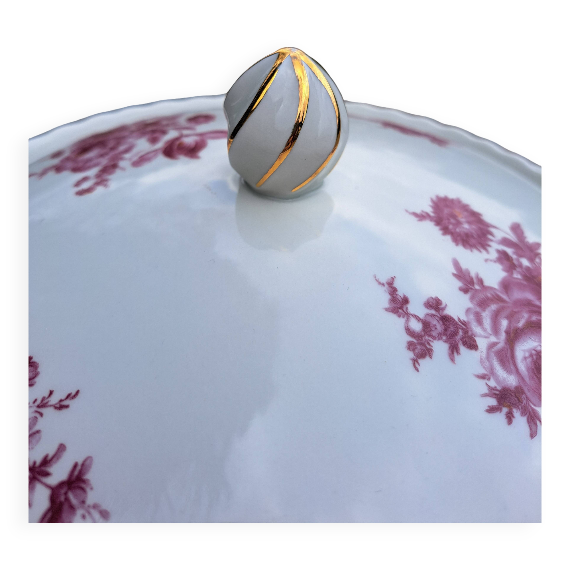 Soupière vintage fleurs