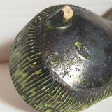 Vintage free-form tripod ceramic cactus planter