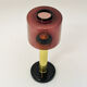 Swedish Candle holder with coloured glassdome by Östlings, Gnosjö 1960s