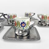 Espresso porcelain and stainless steel service 70