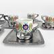 Espresso porcelain and stainless steel service 70