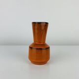 Vintage orange ceramic vase, 1970s