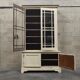 Old school library, white patinated two-body dresser, year 1888
