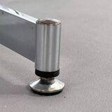 1950s oval extendable dining table in chrome and formica