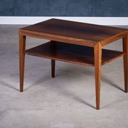 Side Table in Rosewood with Magazine Rack by Severin Hansen for Haslev Møbelsnedkeri, 1950s
