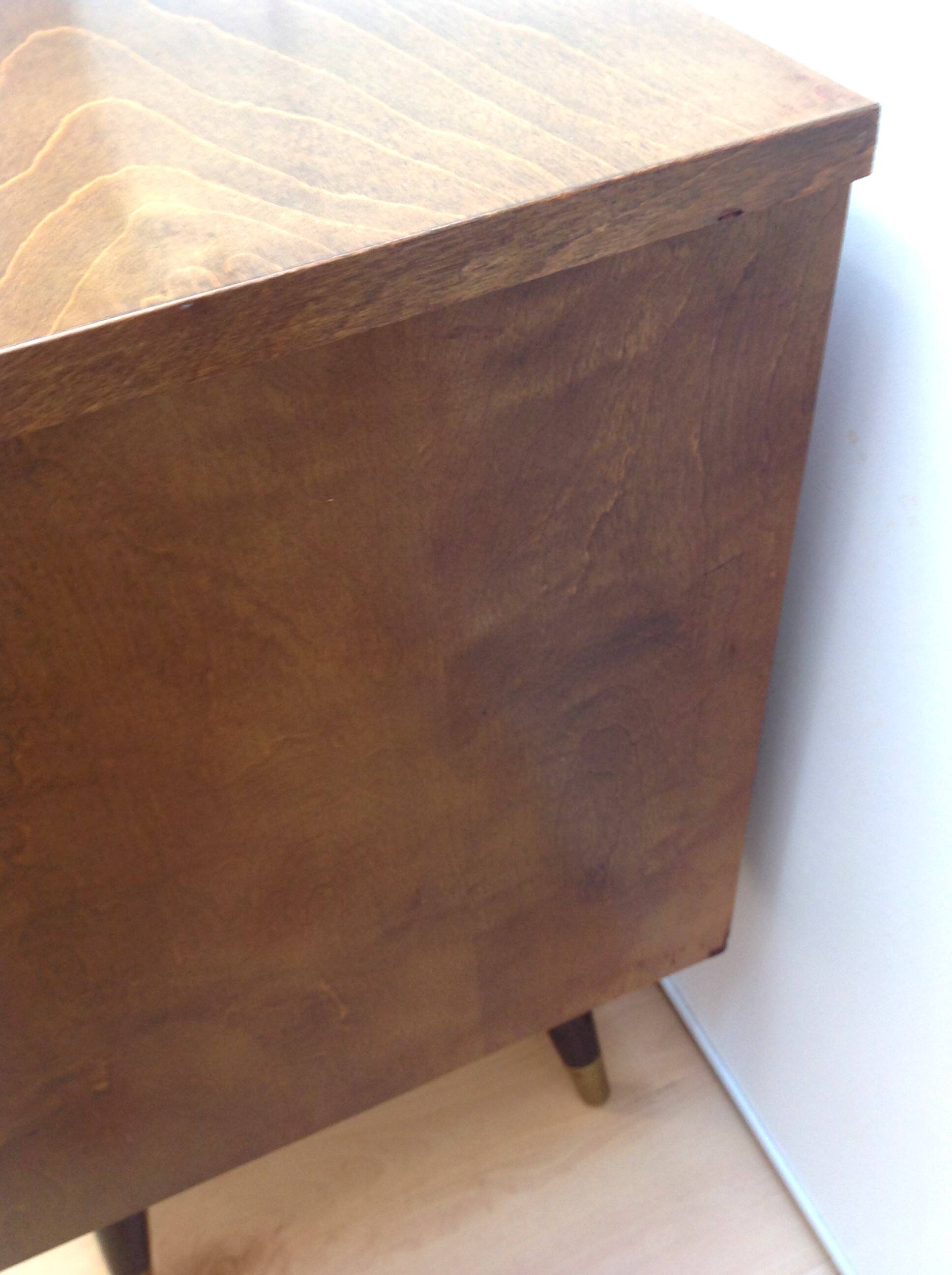 Pair of bedside tables with compass feet / vintage 50s-60s