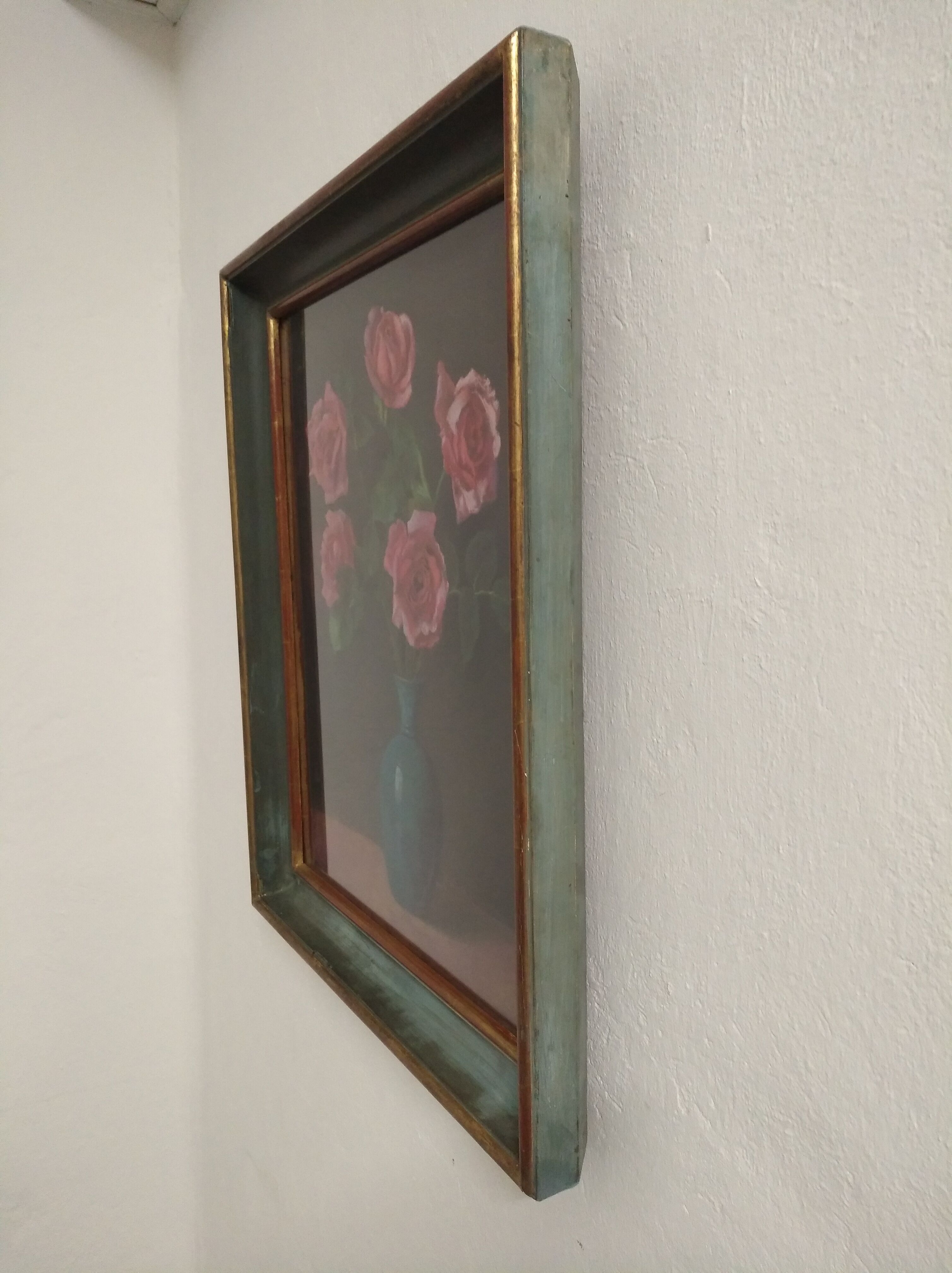 Painting "The bouquet of pastel roses" by S.Lamarche