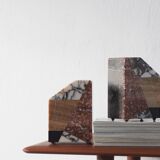 Art Deco French Marble Bookends, 1930s, Set of 2