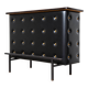 Vintage 1950s black faux leather apartment bar/counter Stl Adnet