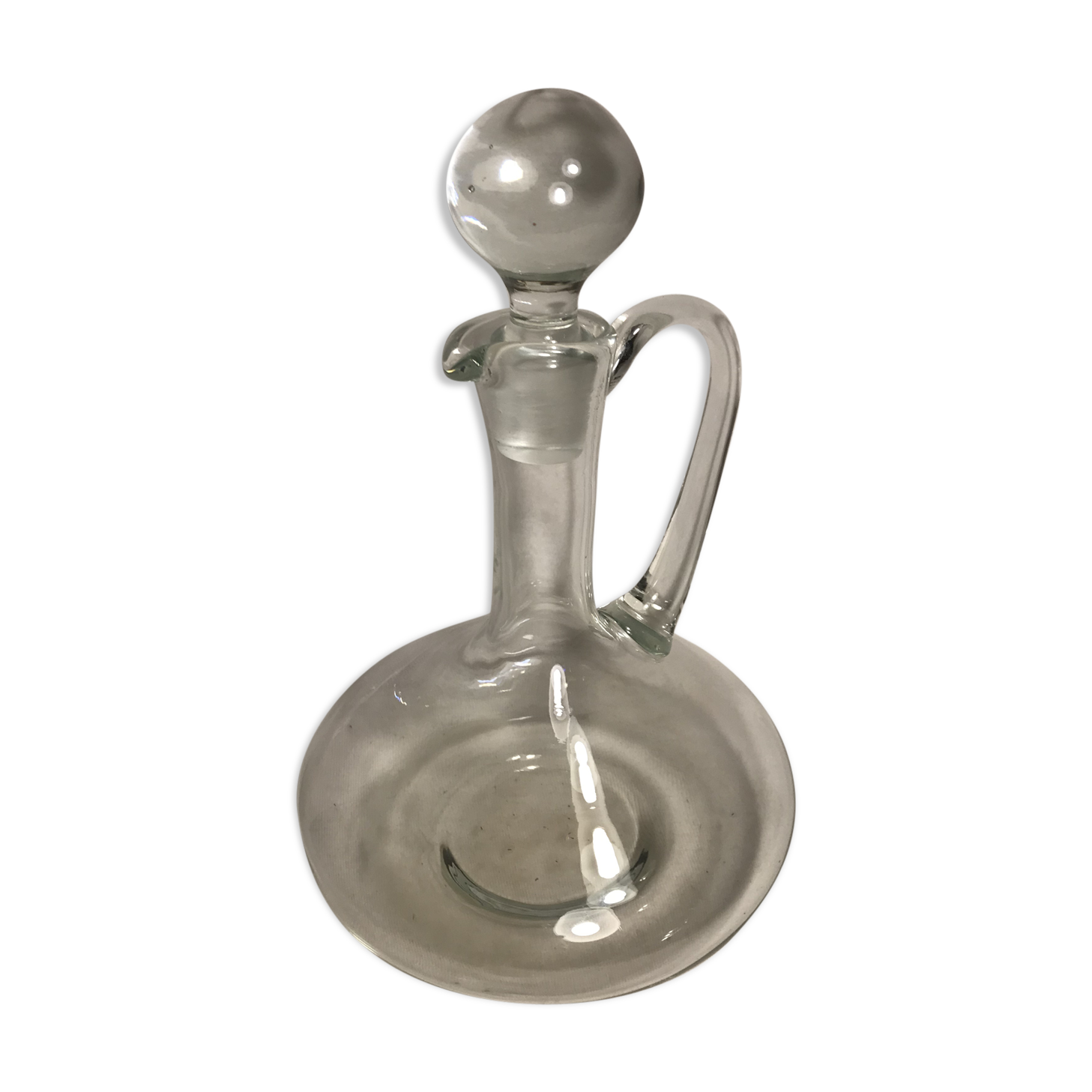 Old decanter glass + Cap Vintage jug Ewer