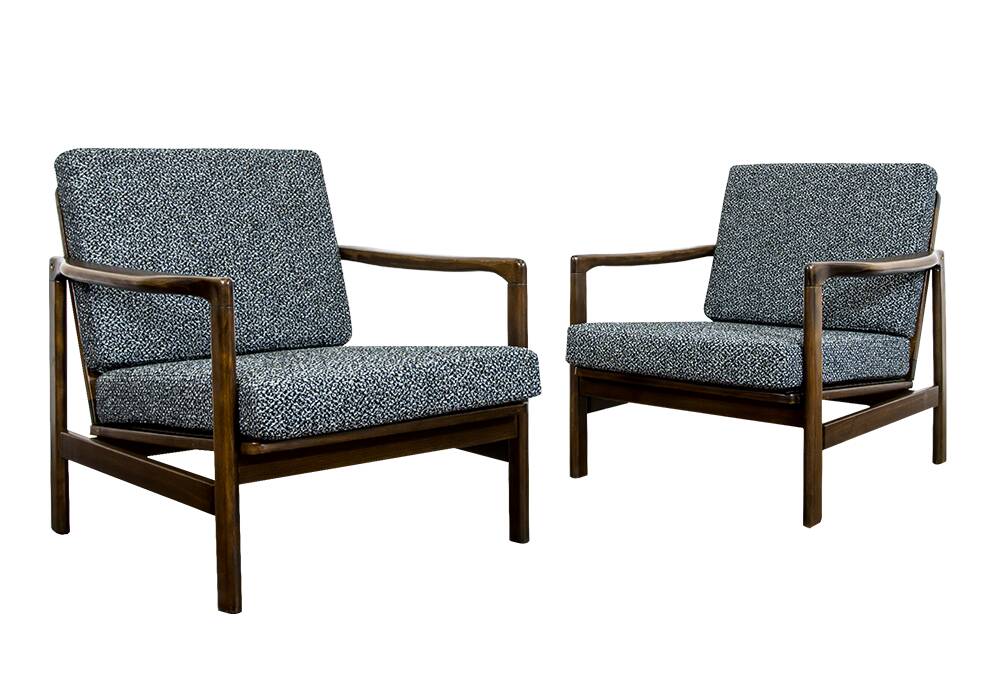 Fauteuil des années 60 par Zenon Bączyk, Pologne.