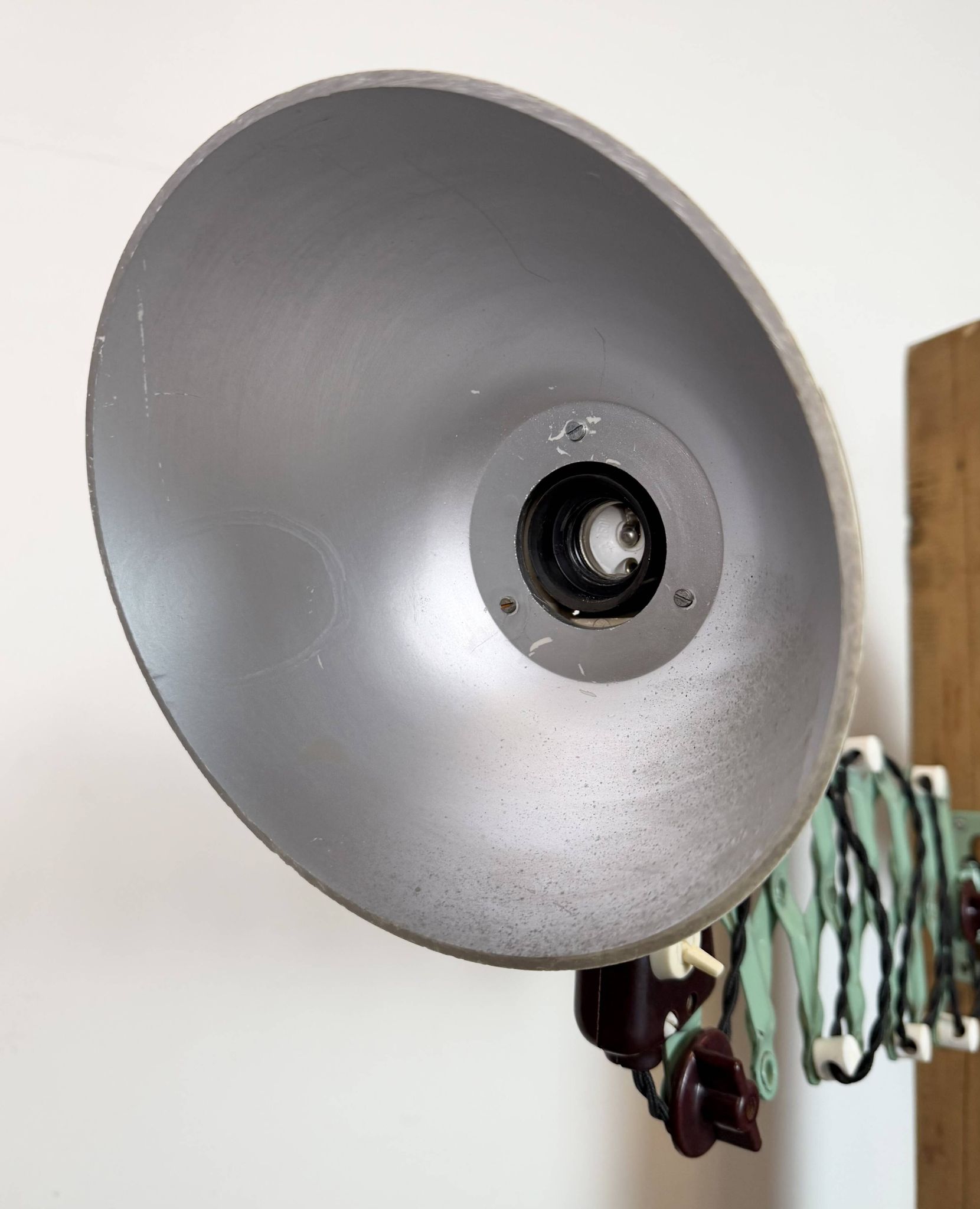 Industrial East German Scissor Lamp from VEB Zweckleuchtenbau Dresden, 1950