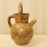 Stoneware ceramic pitcher