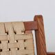 Armchair in solid oak and rope, 20th-century work.