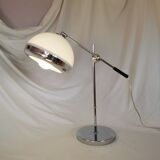 Articulated lamp, plastic and chrome, mushroom, 1970 style