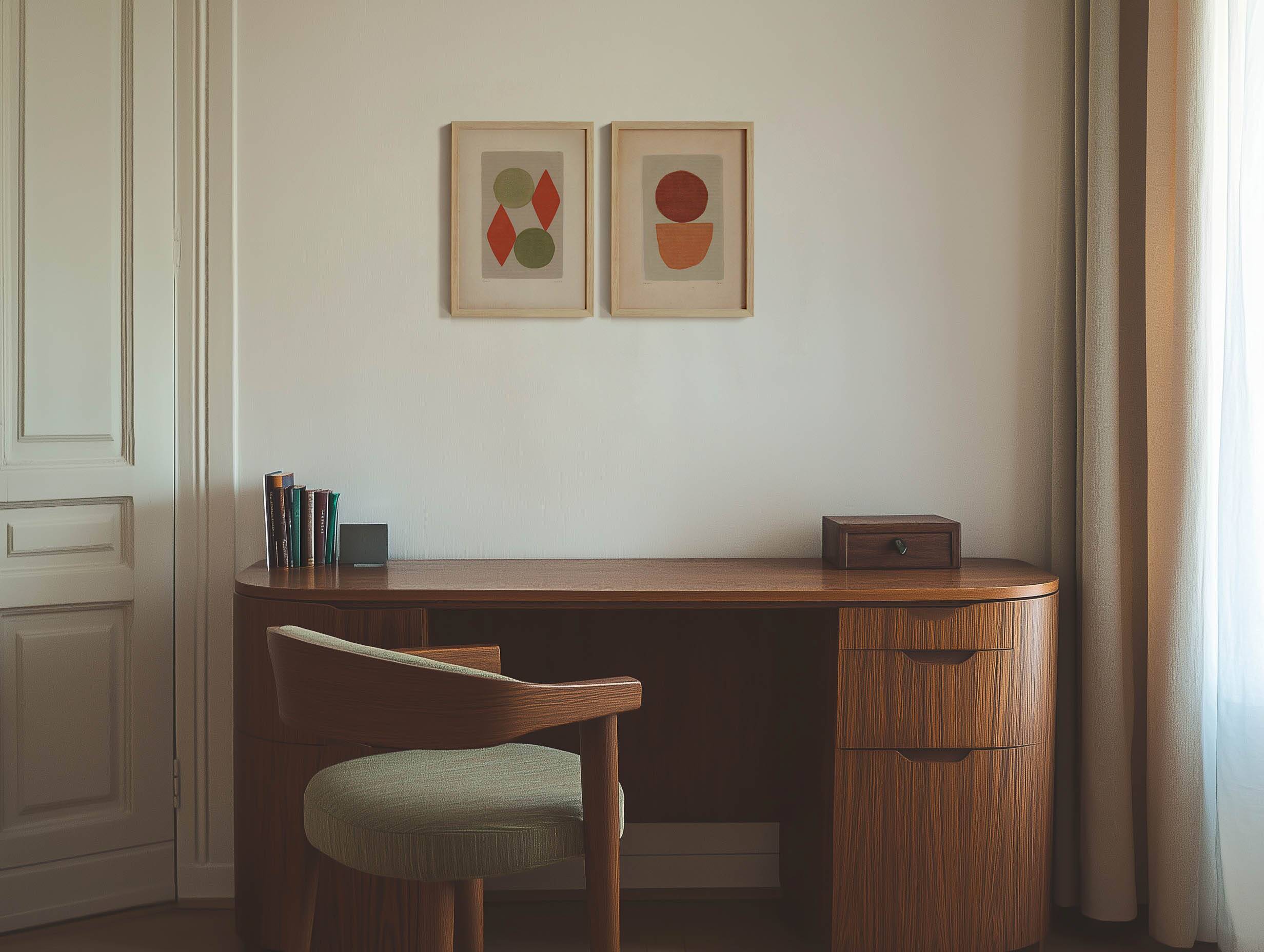 Duo of paintings on old paper -B53 and B60 - abstract paintings signed eawy