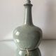 Pied de lampe en grès céladon vert olive par Knabstrup